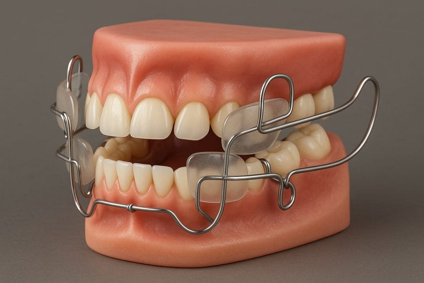 Alt çene geriliği aparatının 3D modellenmiş hali